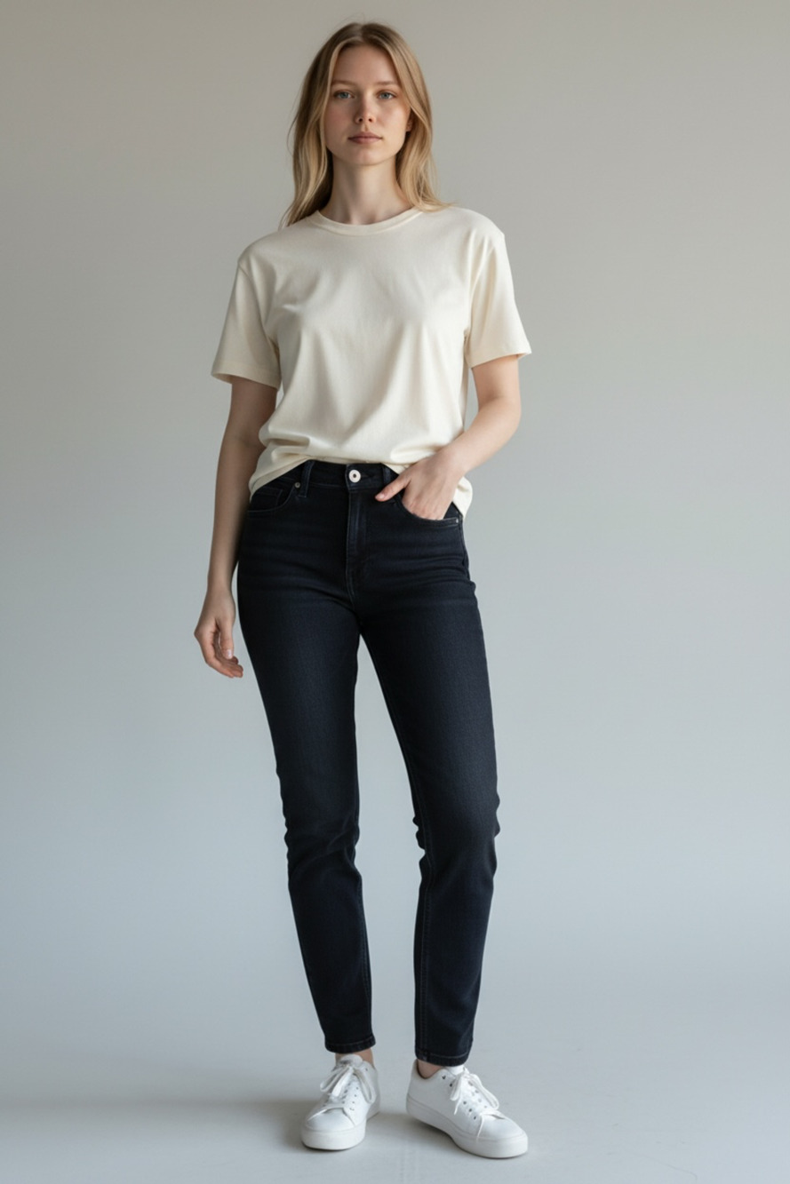 Everlane Jeans Size 26 Regular Black Denim Skinny Pants